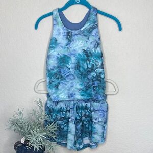 Athleta Blue & Teal Tie-Dye Girls Matching Set